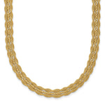 14K Polished Textured and Diamond-cut Fancy Necklace