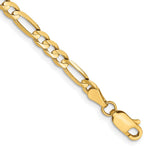 14K Concave Open Figaro with Lobster Clasp Bracelet