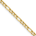 14K Concave Open Figaro with Lobster Clasp Chain