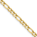 14K Concave Open Figaro with Lobster Clasp Chain