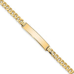 14k Flat Curb Link ID Bracelet
