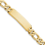 14k Hand-polished Figaro Link ID Bracelet