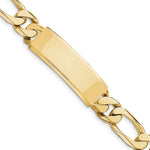 14k Hand-polished Figaro Link ID Bracelet