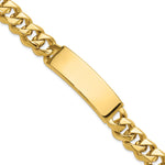 14k Hand-polished Solid Chain/Solid Plate Curb Link 48x Plate ID Bracelet