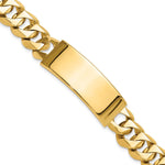 14k Hand-polished Solid Chain/Solid Plate Heavy Curb Link 48x Plate ID Bracelet