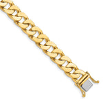14K Hand Polished Fancy Link with Box Catch Bracelet