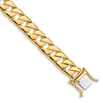 14K Hand Polished Fancy Link with Box Catch Bracelet