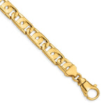 14K Hand Polished Fancy Link with Fancy Lobster Clasp Chain
