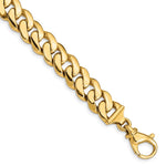 14K Two-tone Hand Polished Fancy Link with Fancy Lobster Clasp Bracelet