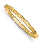 14k 3/16 Laser-Cut Hinged Oval Bangle Bracelet