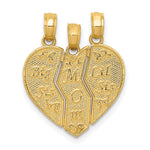 14k 3-Piece Break-apart BIG SIS-MOM-LIL SIS Charm