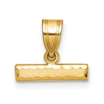 14k Medium Diamond-cut Top Charm