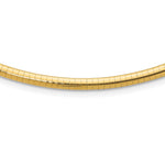 14k Polished Standard Weight Domed Omega Necklace