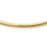 14k Polished Lightweight Domed Omega Necklace
