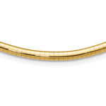 14k Polished Lightweight Domed Omega Necklace