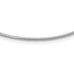 14K White Gold Round Omega