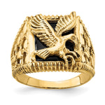 IB Goodman 14k Onyx Eagle Mens Ring