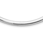 14k White Gold Polished Standard Weight Domed Omega Necklace
