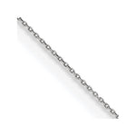 14K White Gold Cable with Spring Ring Clasp Pendant Chain