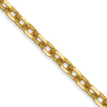 14K Diamond-cut Round Open Link Cable with Lobster Clasp Chain