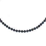 14k White Gold 5- Black Round Akoya Saltwater Cultured Pearl Necklace