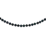 14k White Gold 6- Black Round Akoya Saltwater Cultured Pearl Necklace