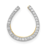 14k 1/6 carat Diamond Horseshoe Chain Slide