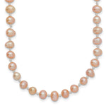 14k 4- Pink Near-Round Freshwater Cultured Pearl Necklace