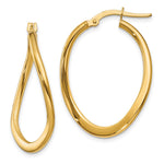14k Polished Tapered Twist Hoop Earrings