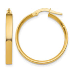 14K 3x Tube Hoop Earrings