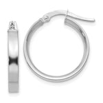 14K White Gold Small Hoop Earrings
