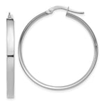 14K White Gold XL Hoop Earrings