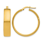 14k 6.75x Polished Tube Hoop Earrings