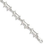 Sterling Silver Polished Pigs Bracelet