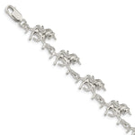 Sterling Silver Polished Unicorns Bracelet
