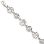 Sterling Silver Polished Seashells and Sand Dollars Bracelet