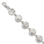 Sterling Silver Polished Sand Dollars Bracelet