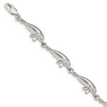 Sterling Silver Polished Manatees Bracelet