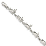Sterling Silver Polished Rabbits Bracelet