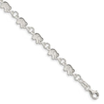 Sterling Silver Polished Elephants Bracelet