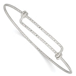 Sterling Silver Polished D/C 8- Expandable Bangle