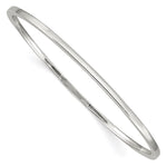 Sterling Silver Polished Squared Edge Slip-on Bangle Bracelet