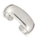 Sterling Silver Solid Polished Domed Cuff Bangle Bracelet