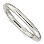 Sterling Silver Polished Tube Slip-on Bangle