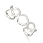Sterling Silver Circle Design Cuff Bangle