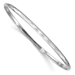 Sterling Silver Rhodium-plated Polished Patterned Slip-on Bangle
