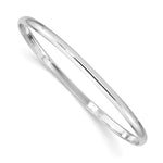 Sterling Silver RH-plated Polished Slip-on Youth Bangle Bracelet