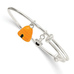 Sterling Silver Enameled Bee & Beehive Expandable Bangle