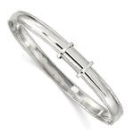 Sterling Silver Polished Milgrain Expandable Bangle