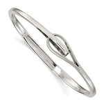 Sterling Silver Polished Interlocking Slip-on Bangle